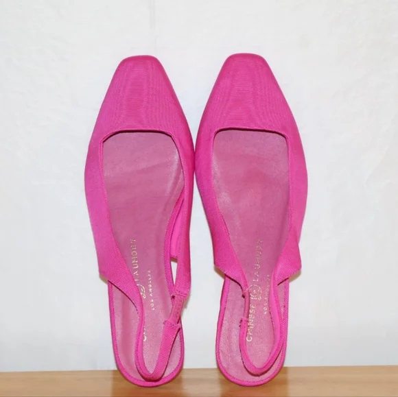 Chinese Laundry Hot Pink Pointed Slingback Flats. Size 6.5. - Picture 1 of 9